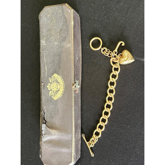 Juicy Couture Gold-Tone Heart Charm Bracelet With Box - Picture 5 of 7